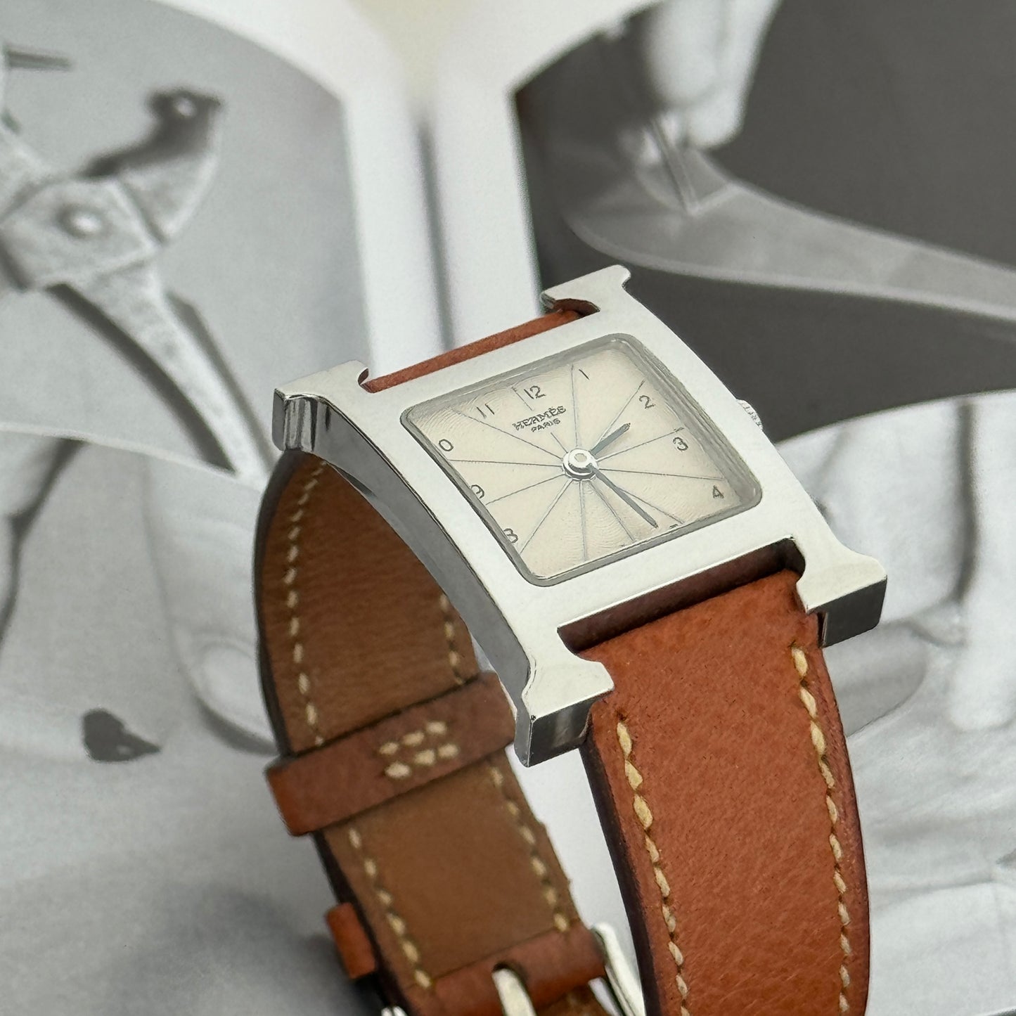 Hermes Heure H Watch HH1.1210 Silver Dial