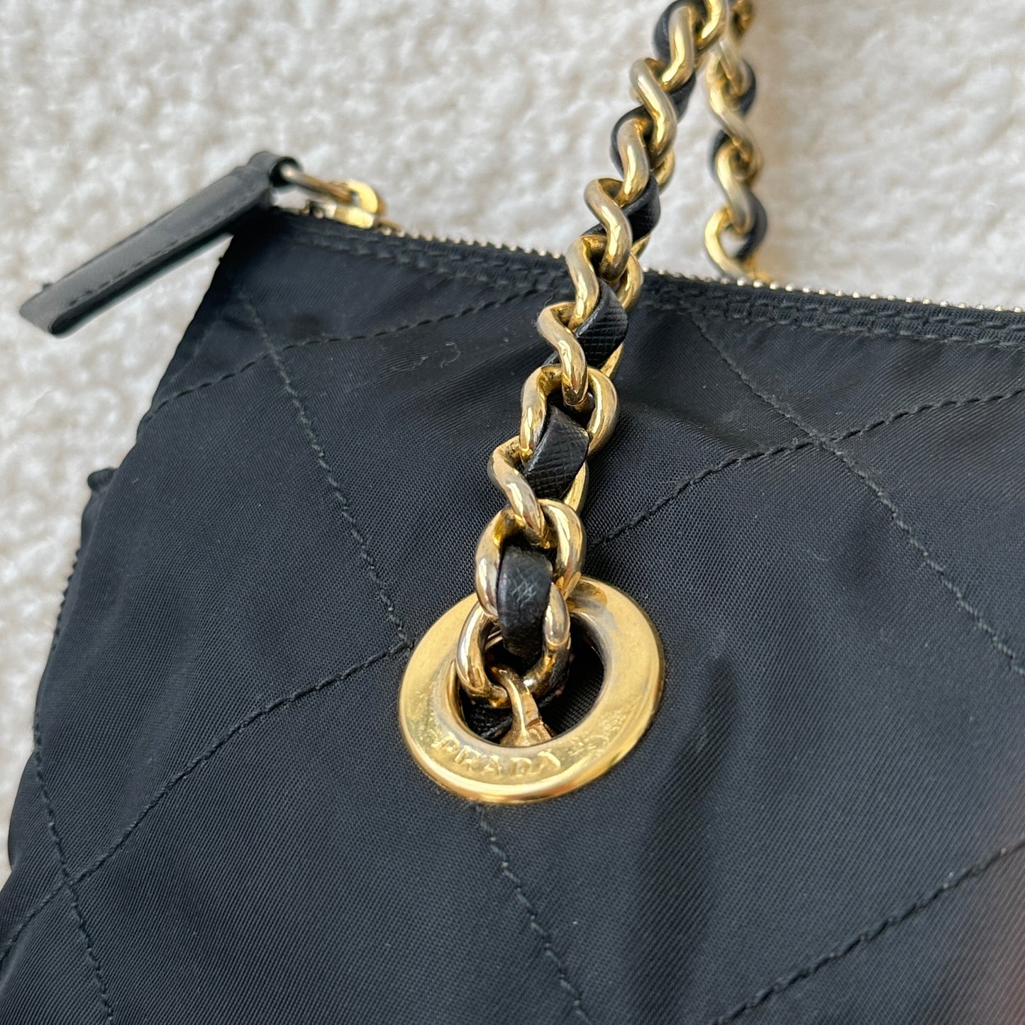 Prada Nylon Chain Shoulder Bag