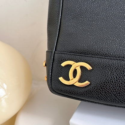 Chanel Black Caviar Gold CC