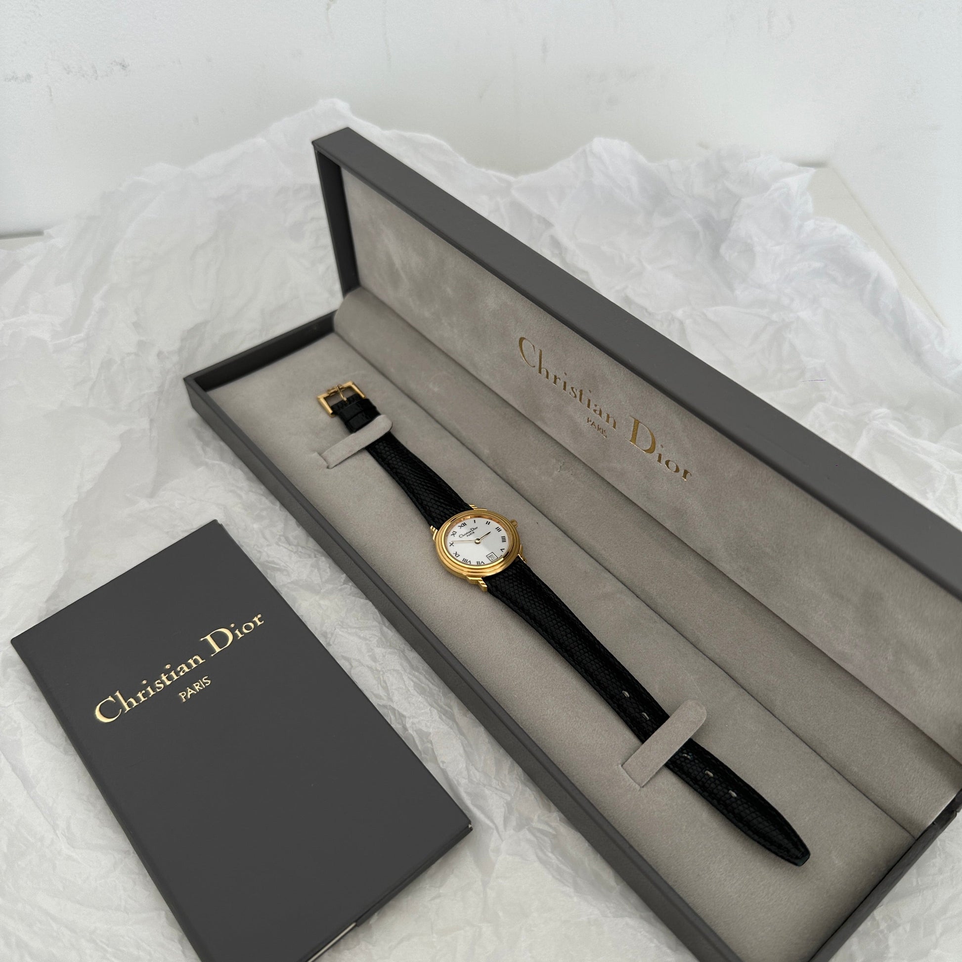 Dior Gold-toned Round Case Vintage Watch - Leluxe Vintage Sdn. Bhd.