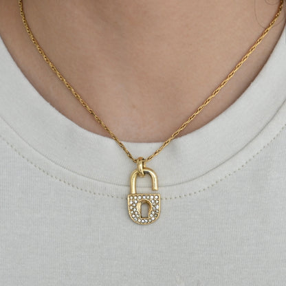 Dior Lock Pendant Necklace