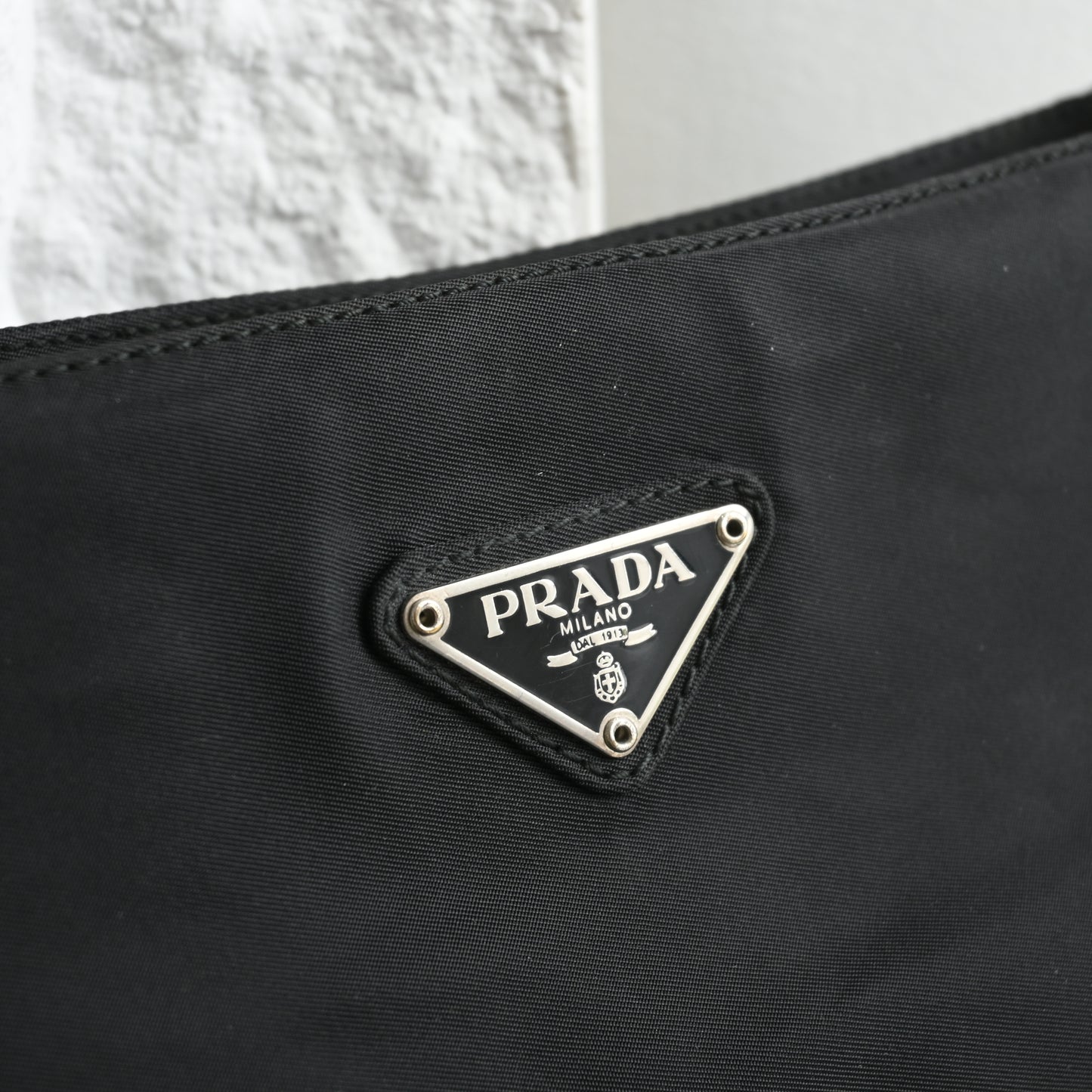 Prada Small Nylon Tote Black