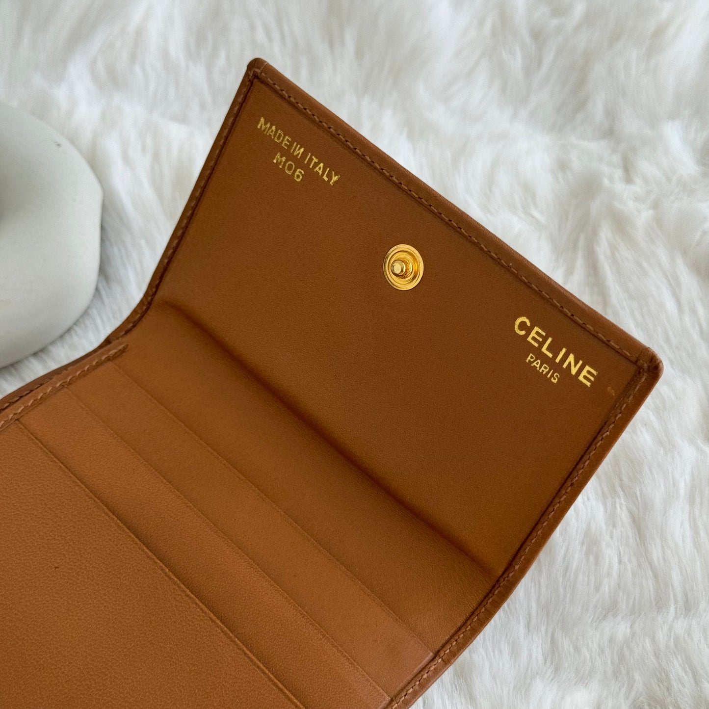 Celine Macadame Monogram Trifold Wallet