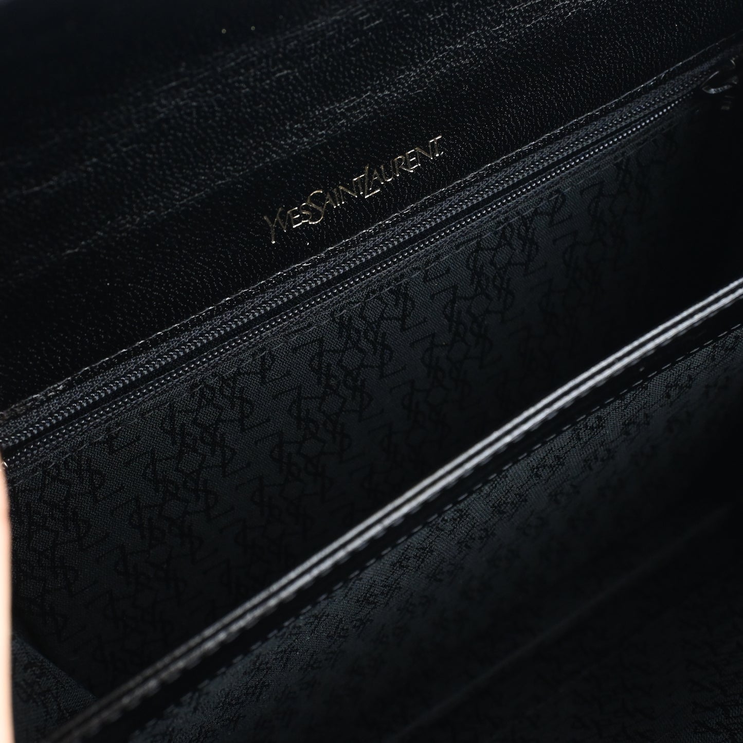 Vintage YSL Embossed Lizard Leather Shoulder Bag