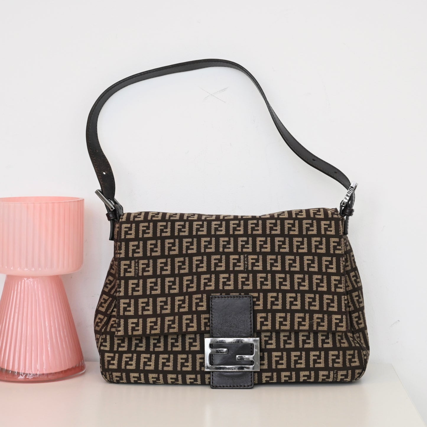 Fendi Zucchino Mamma Baguette Canvas