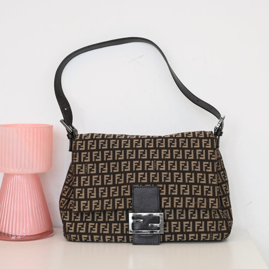 Fendi Zucchino Mamma Baguette Canvas