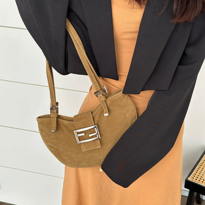 Fendi Corduroy Shoulder Bag