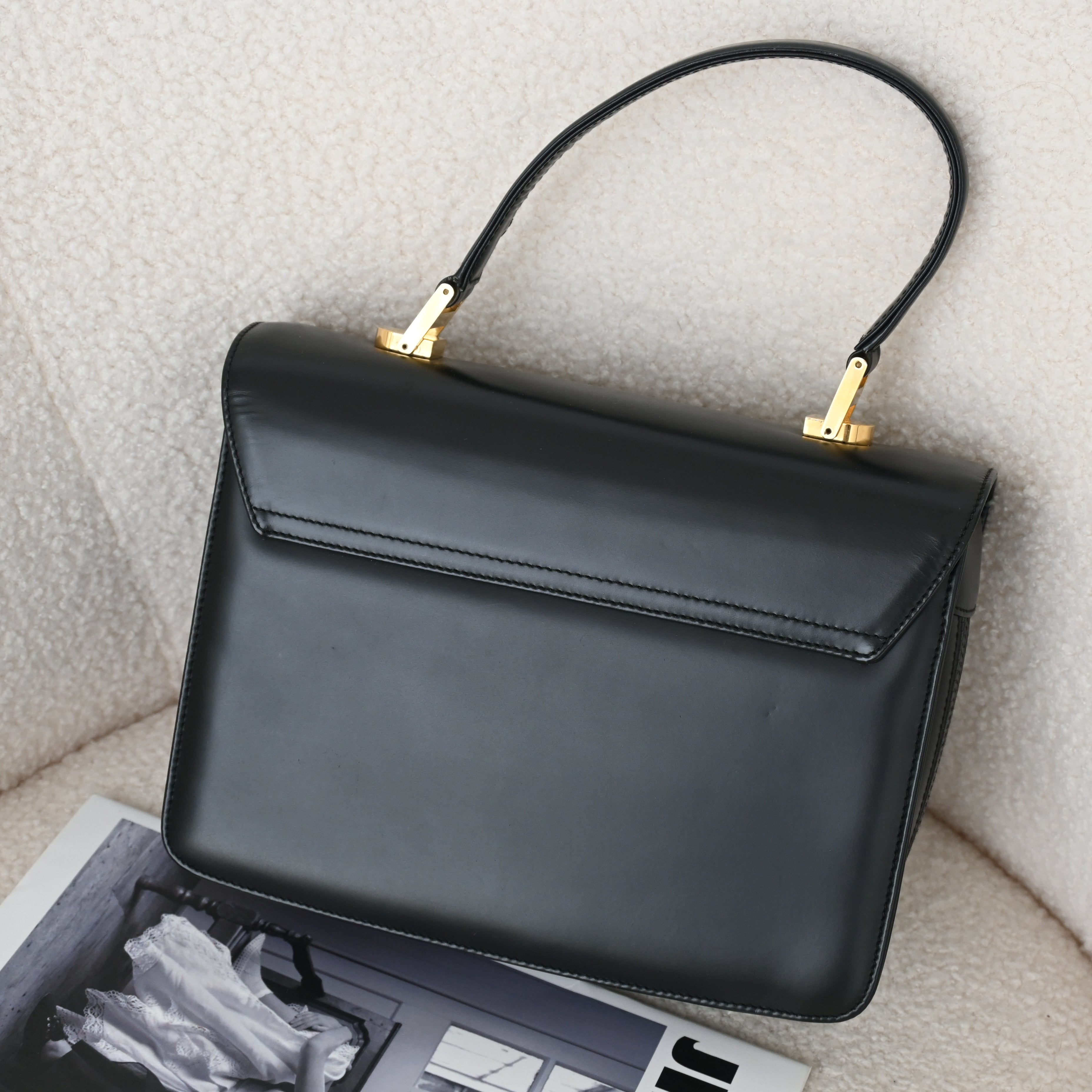Old Gucci Turnlock Top Handle Handbag