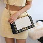 Chanel Cruise Chevron Boy Old Medium Braided Flap