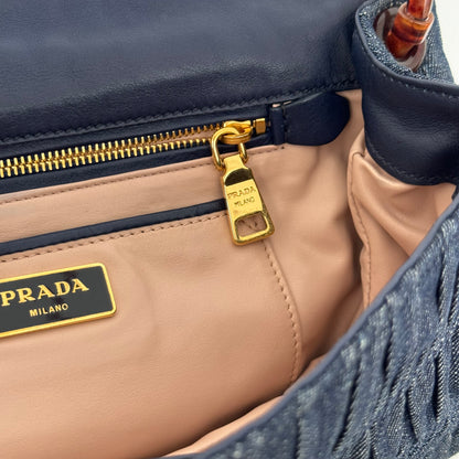 Prada Denim Gaufre Shoulder bag