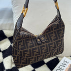 Fendi Zucca Monogram Double Zipper Hobo - Leluxe Vintage Sdn. Bhd.