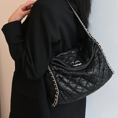 Chanel Chain Around Aged Calfksin Hobo SHW