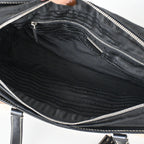 Prada Black Nylon Contrast Stitching Shoulder Bag