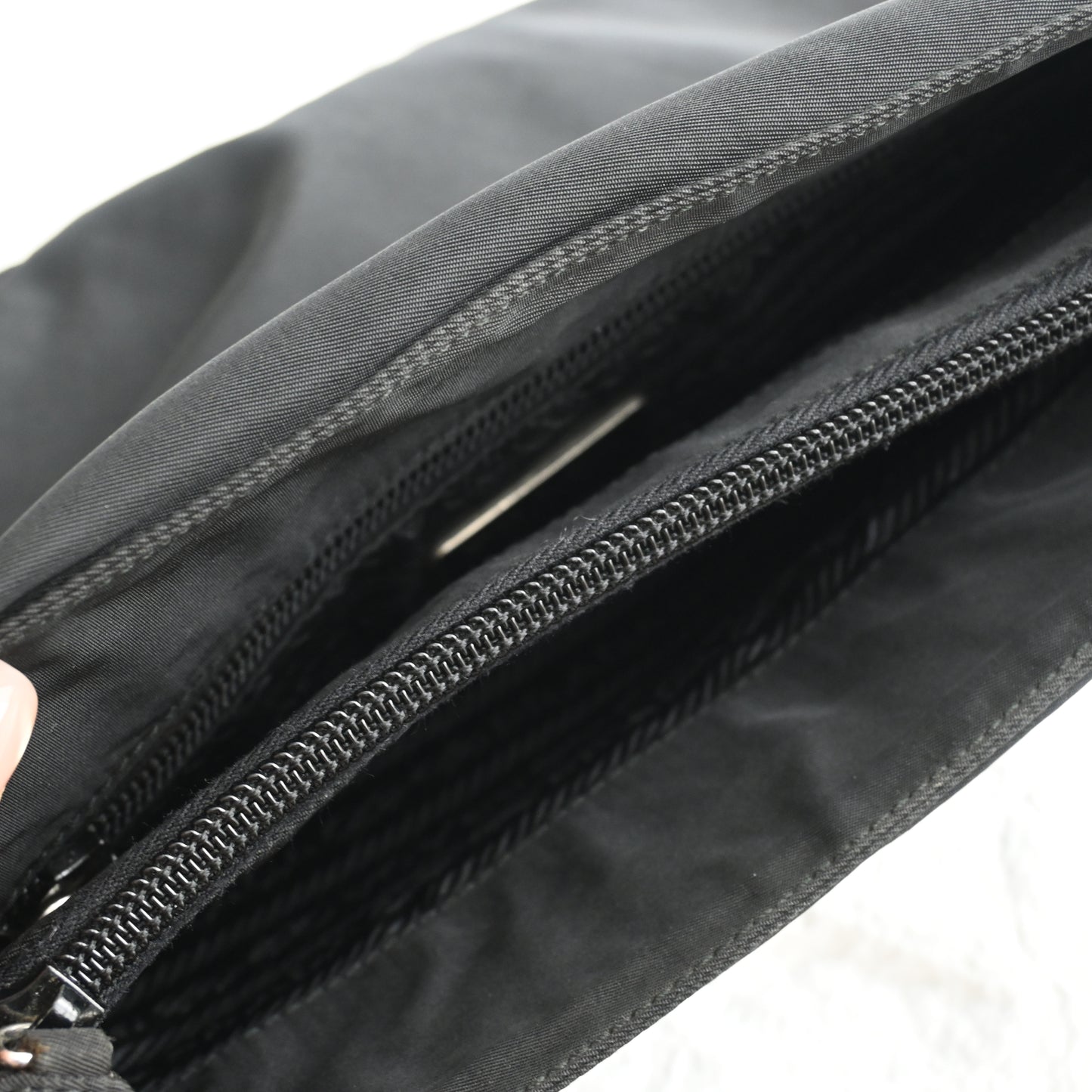 Prada Small Nylon Tote Black
