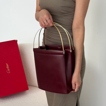 Trinity de Cartier Handbag in Bordeaux