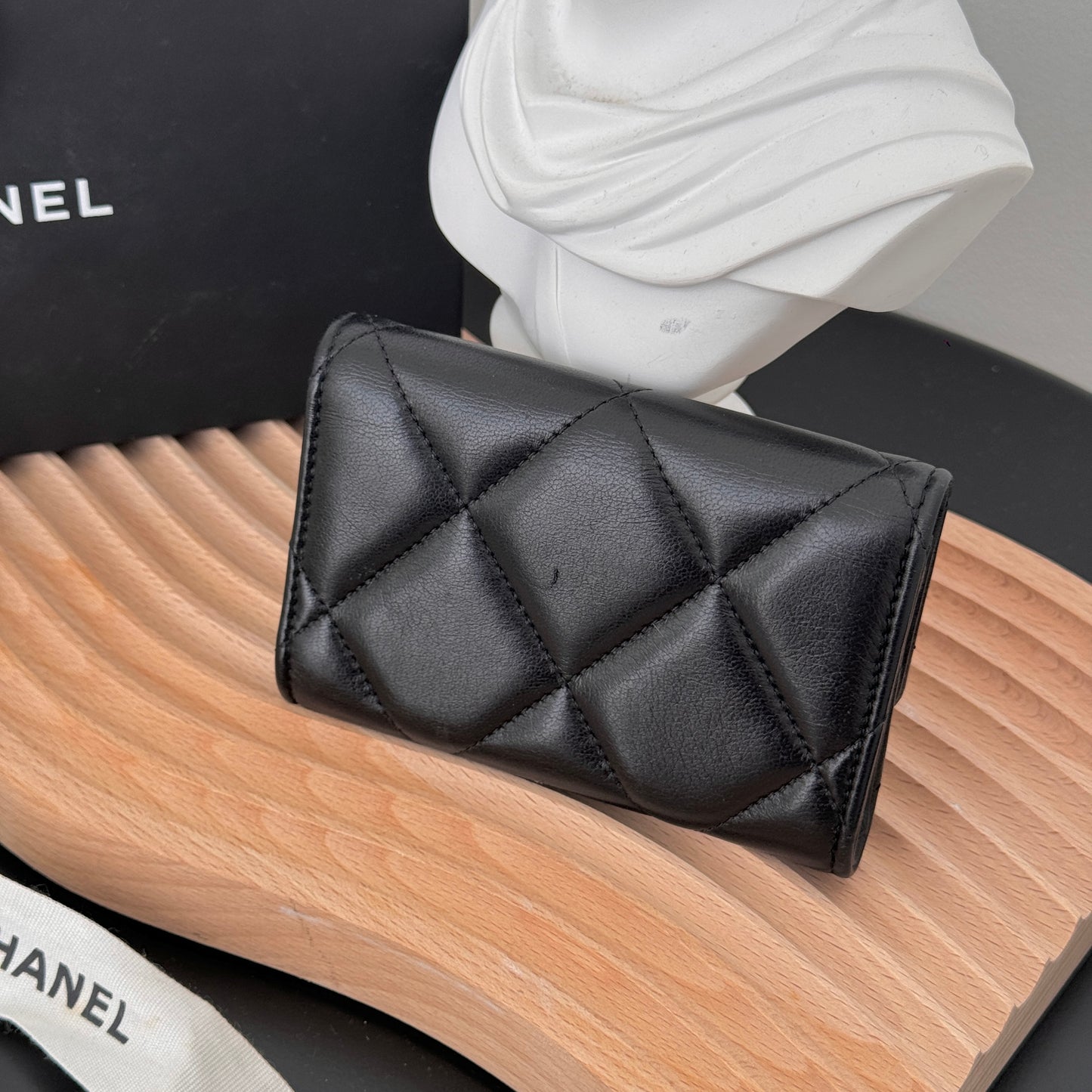 Chanel 19 Quilted Flap Cardholder