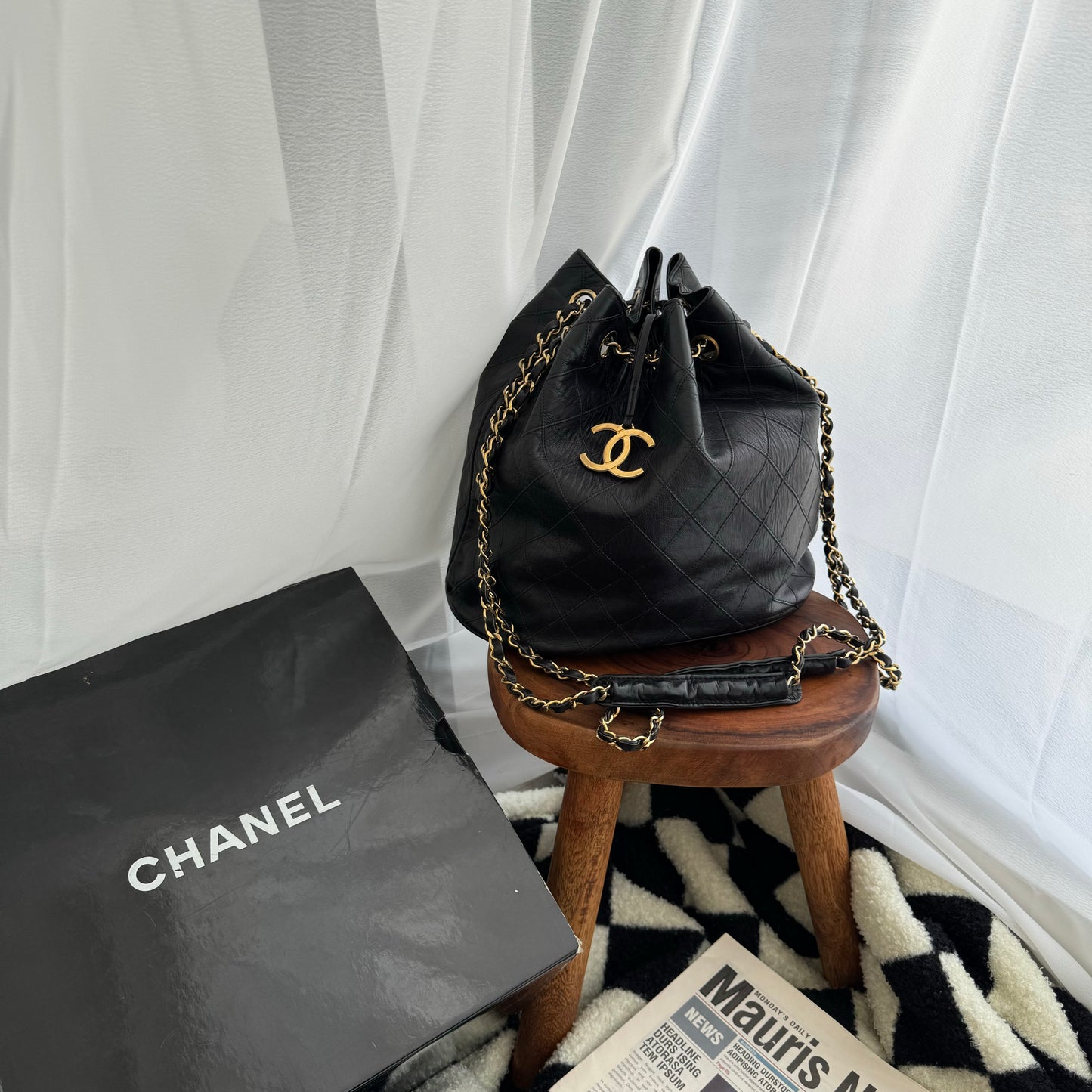 Chanel Bucket Bag Lambskin Vintage