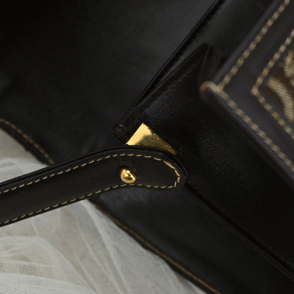 Celine Horse Carriage Brown Macadam Cloth Shoulder Bag