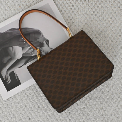 Celine Triomphe Monogram Double Flap Kelly Small