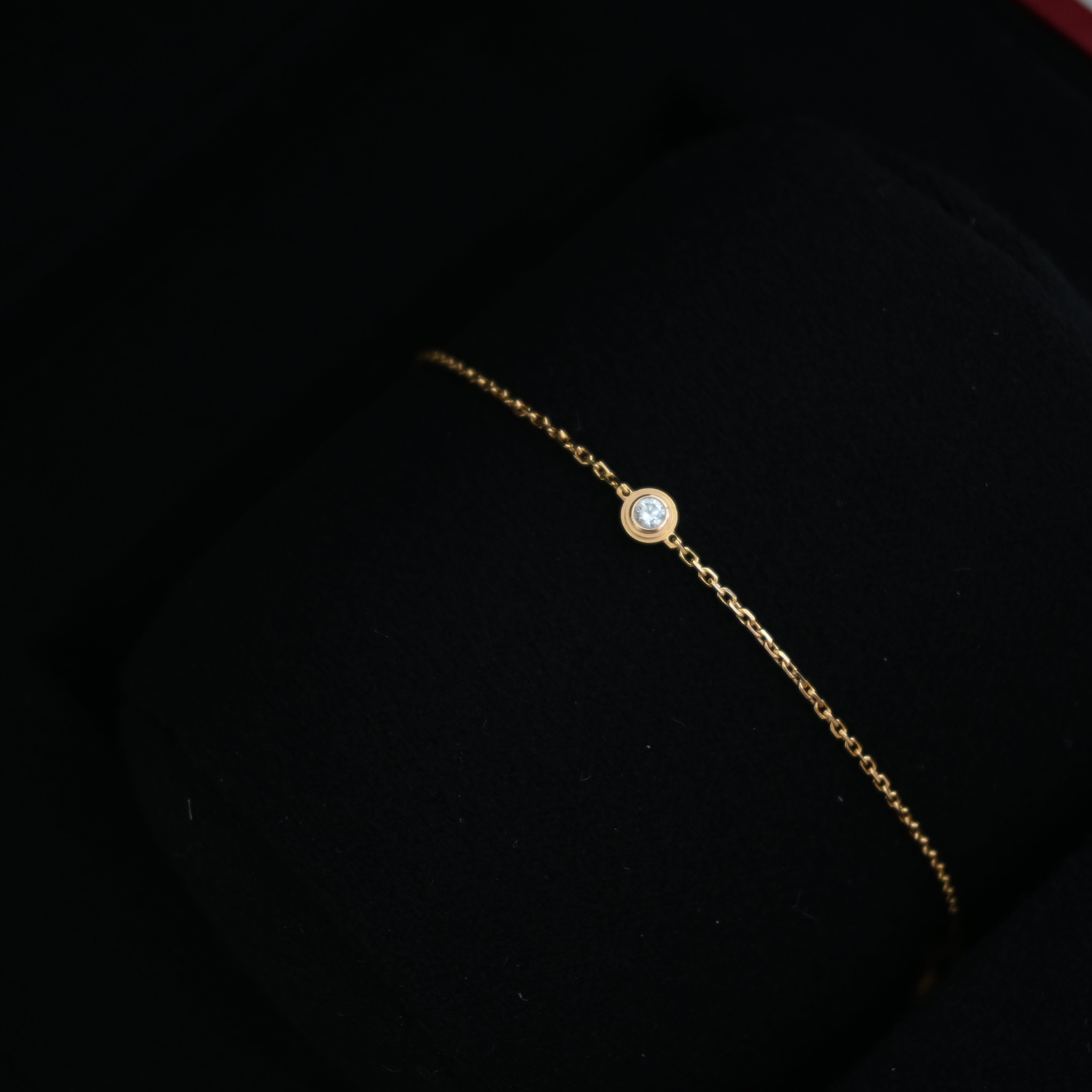 Cartier D'Amour Bracelet with 1P 0.04 carat Diamond 18K PG Mini Model - Leluxe Vintage Sdn. Bhd.