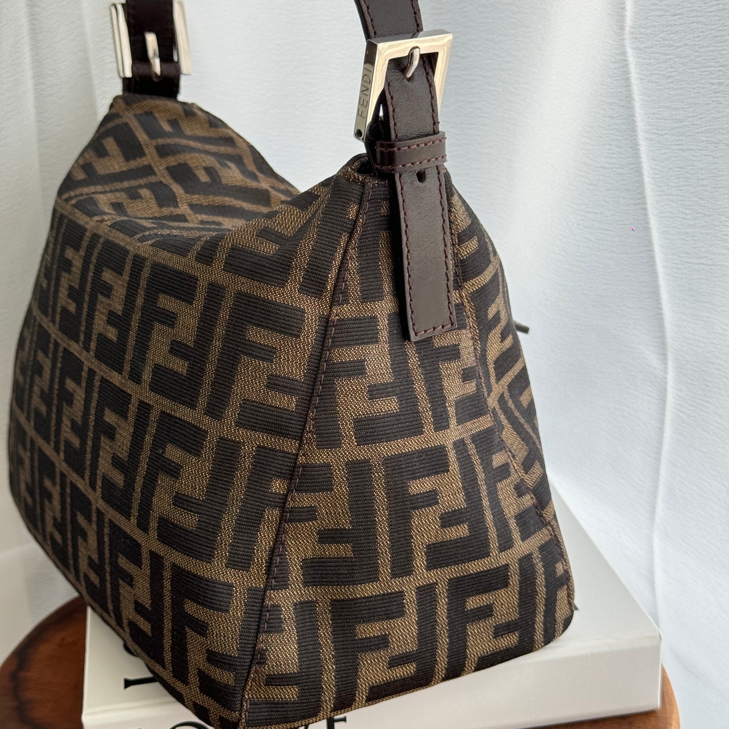 Fendi Zucca Shoulder Bag Double Flap