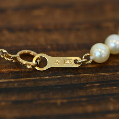 Tasaki Akoya Pearl Necklace 18K YG