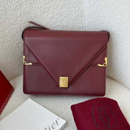 Must de Cartier Messenger Bag in Bordeaux