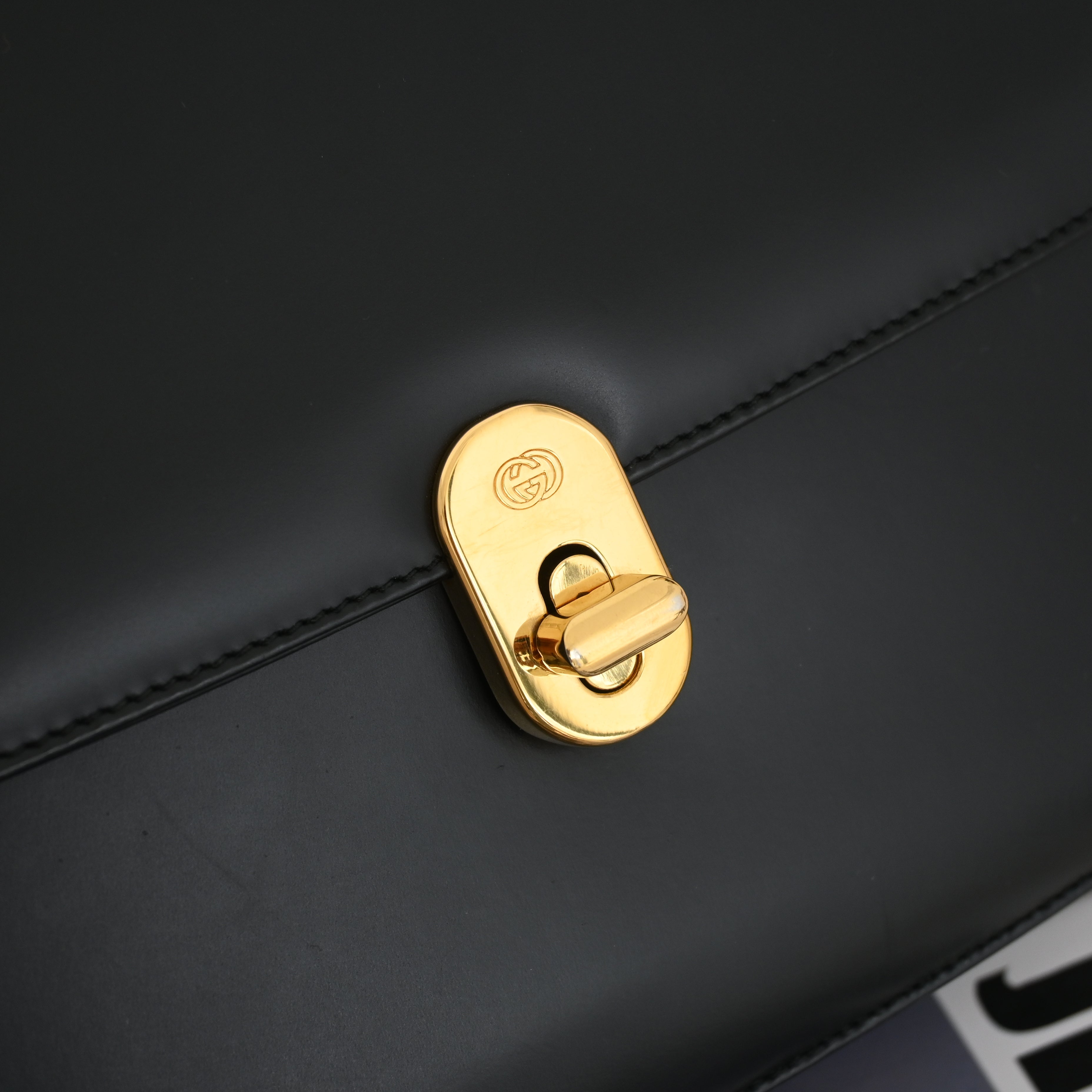 Old Gucci Turnlock Top Handle Handbag