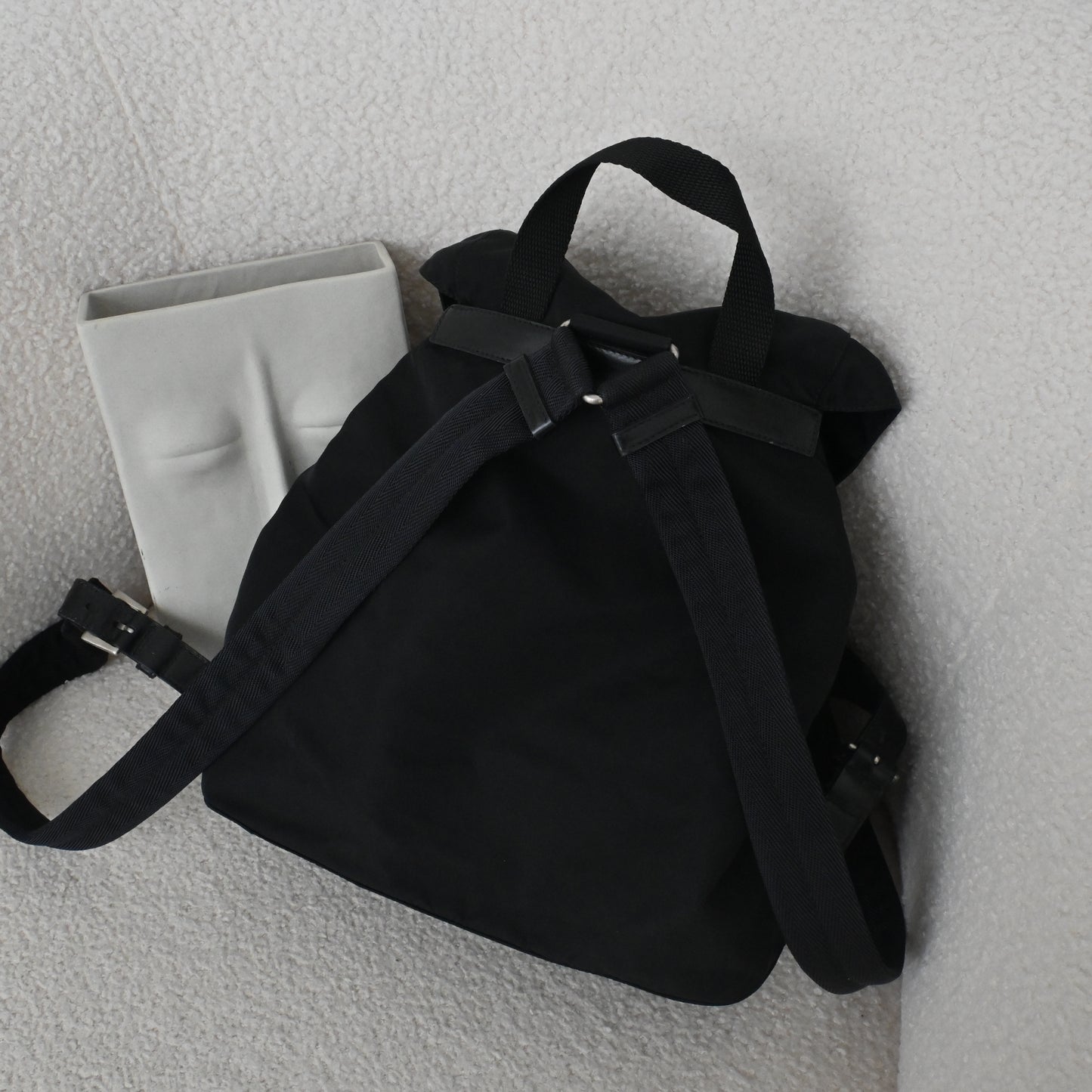 Prada Backpack Nylon Medium with Zip Compartment