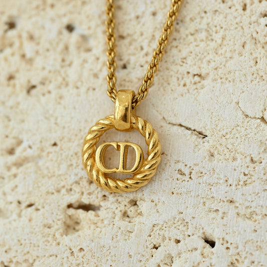 Christian Dior CD Rope Necklace