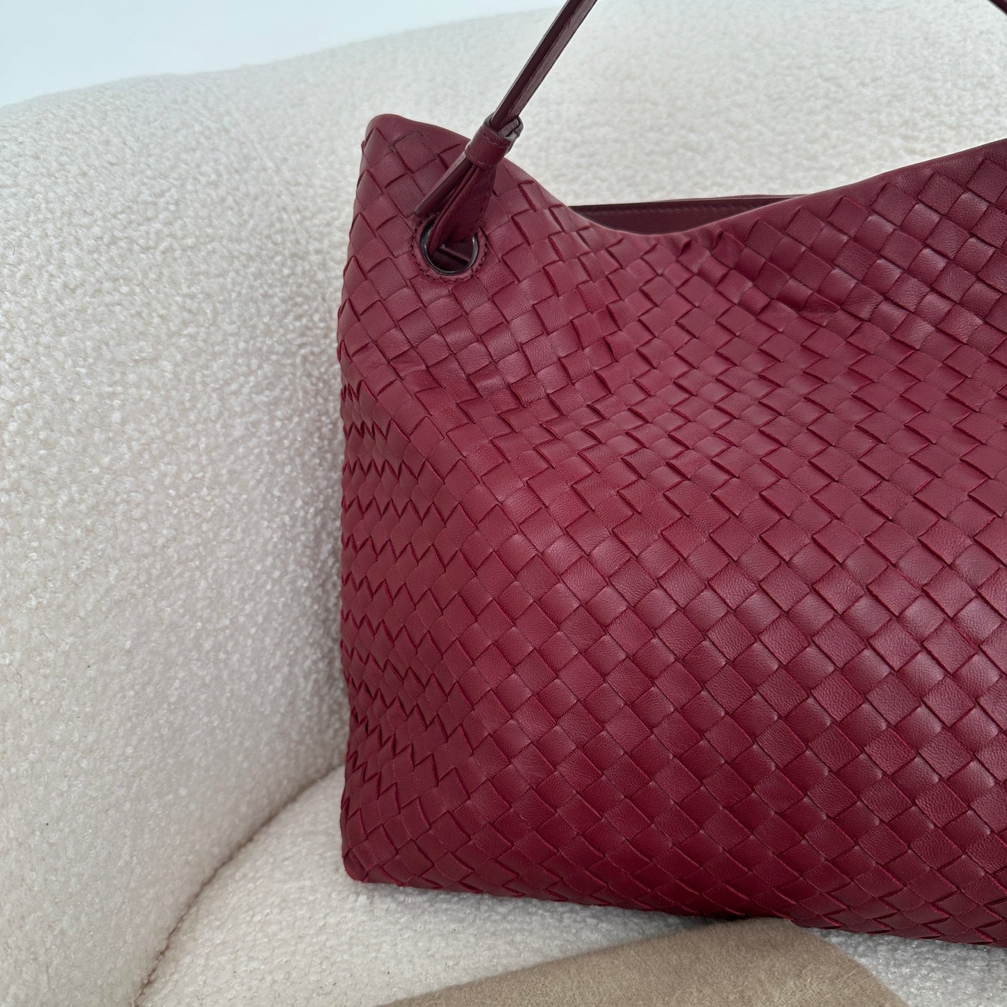 Bottega Veneta Intrecciato Garda Bag Burgundy