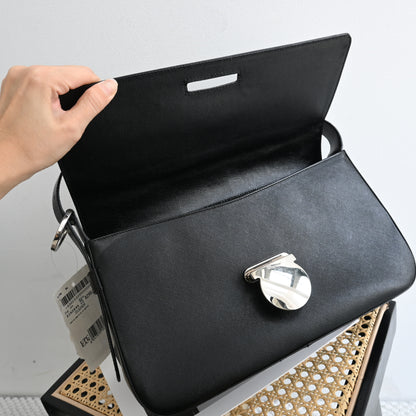 Salvatore Ferragamo Gancini Saffiano Leather Shoulder Bag