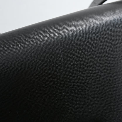 Salvatore Ferragamo Gancini Saffiano Leather Shoulder Bag