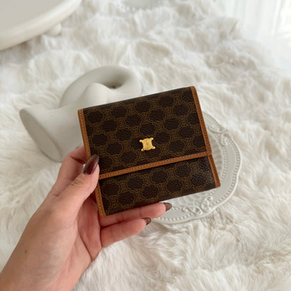 Celine Macadame Monogram Trifold Wallet