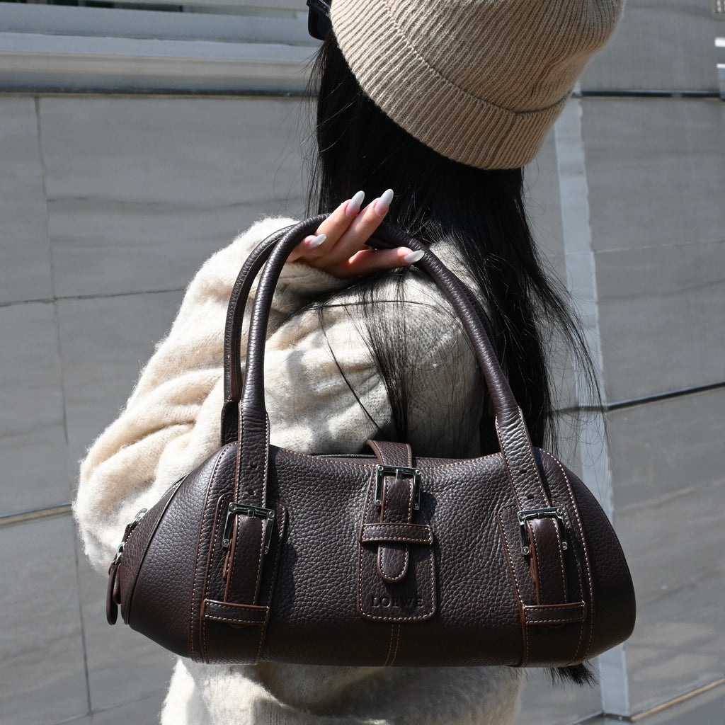 Loewe Senda Brown Leather Handbag