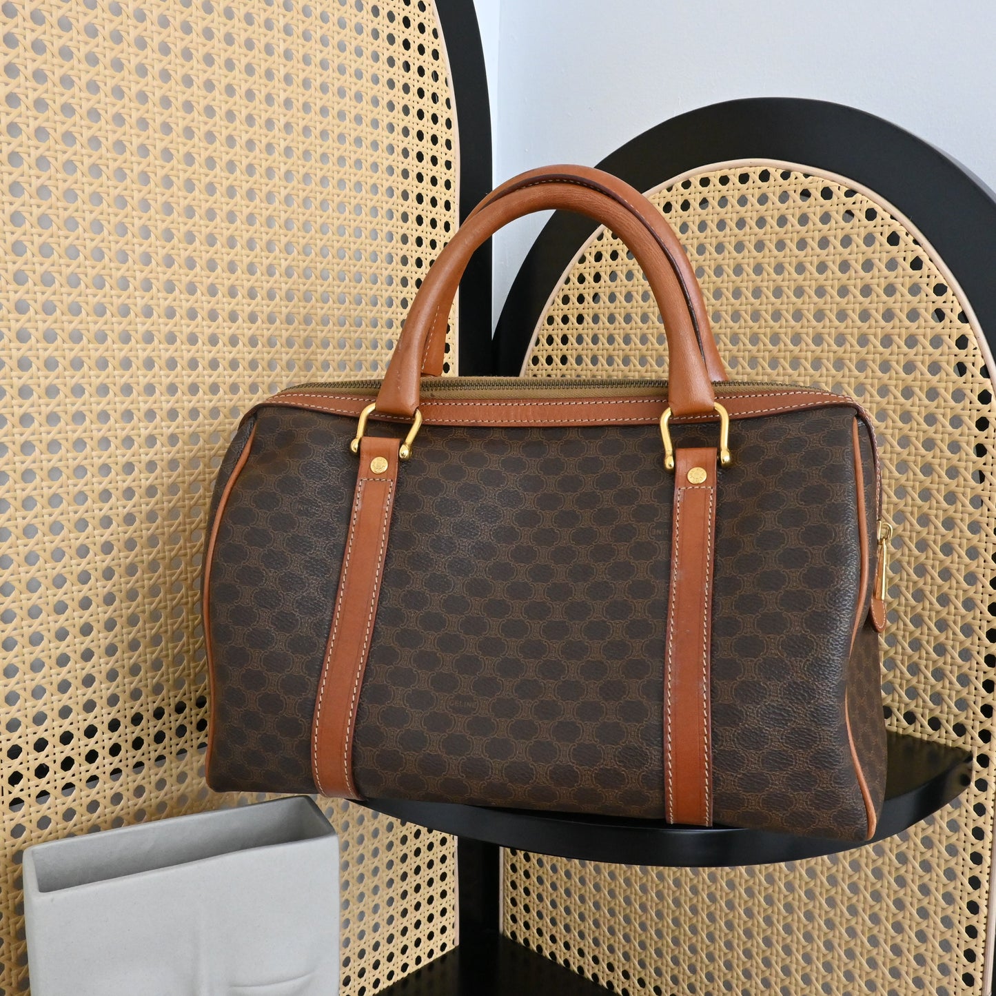 Celine Boston in Triomphe Monogram