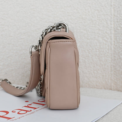 Prada Dusty Pink Gaufre Chain Flap Bag