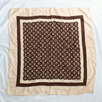 Louis Vuitton Vintage Brown Monogram Scarf - Leluxe Vintage Sdn. Bhd.