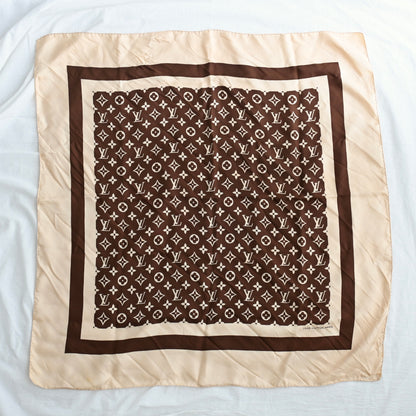 Louis Vuitton Vintage Brown Monogram Scarf