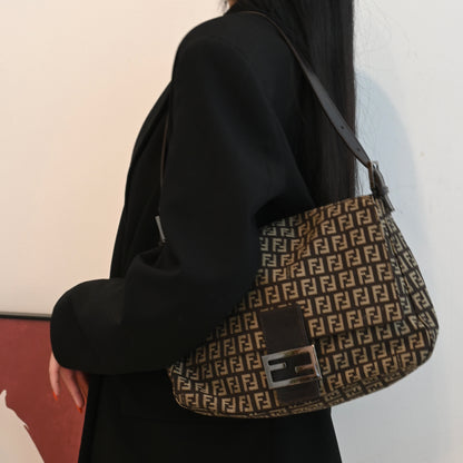 Fendi Zucchino Mamma Baguette Canvas