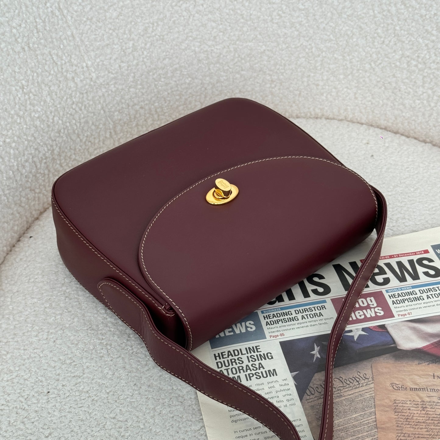 Must de Cartier Burgundy Crossbody Bag