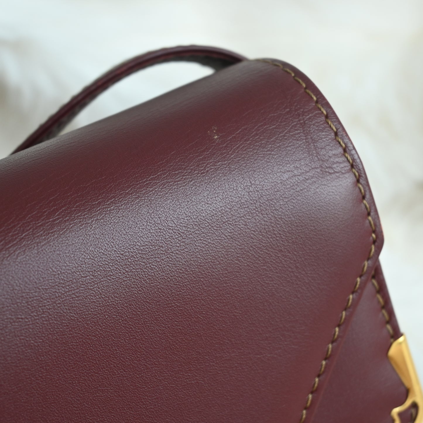 Cartier Must De Cartier Burgundy Envelope Bag