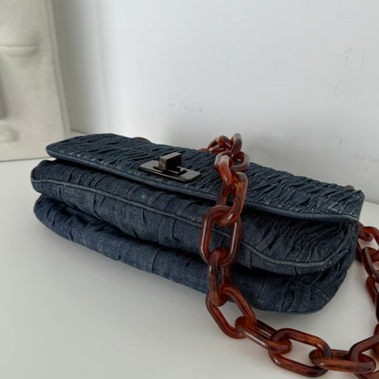 Prada Denim Gaufre Shoulder bag