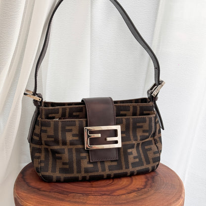 Fendi Mini Baguette in Zucca Monogram