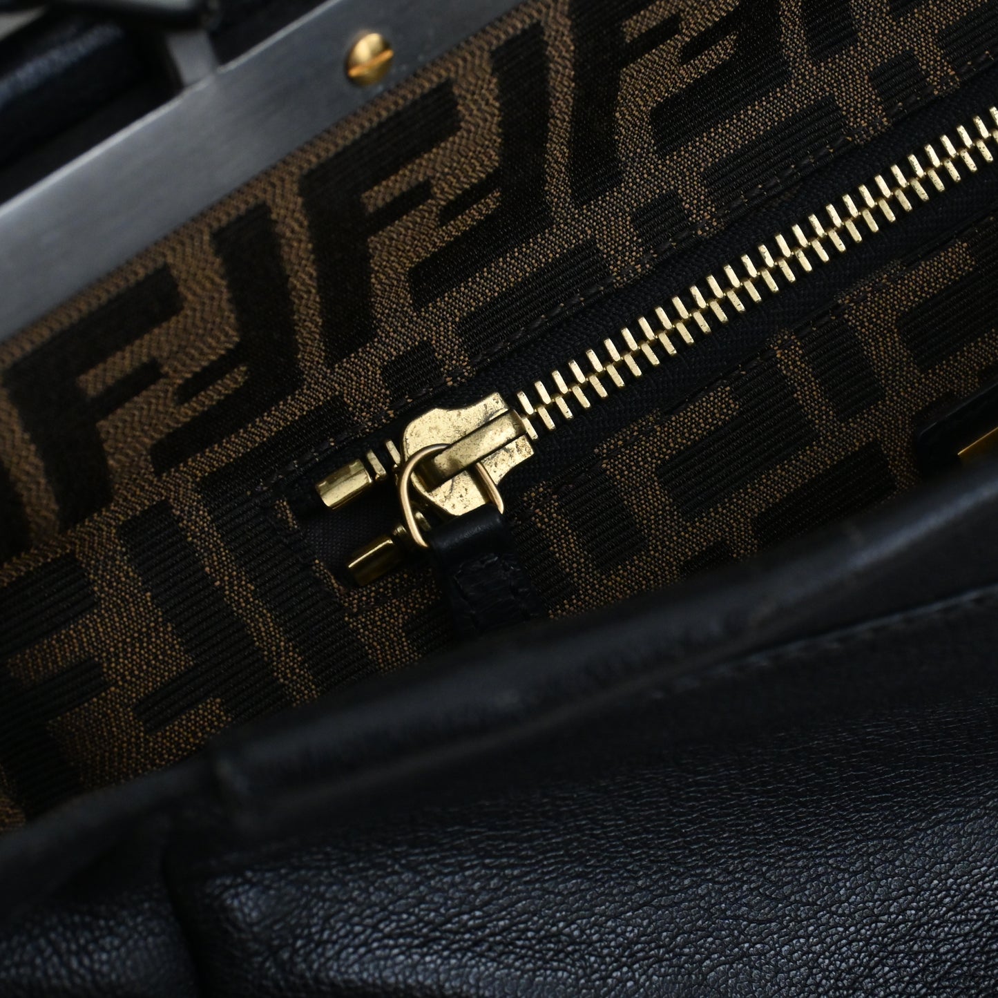 Fendi Large Peekaboo Zucca Monogram Lining