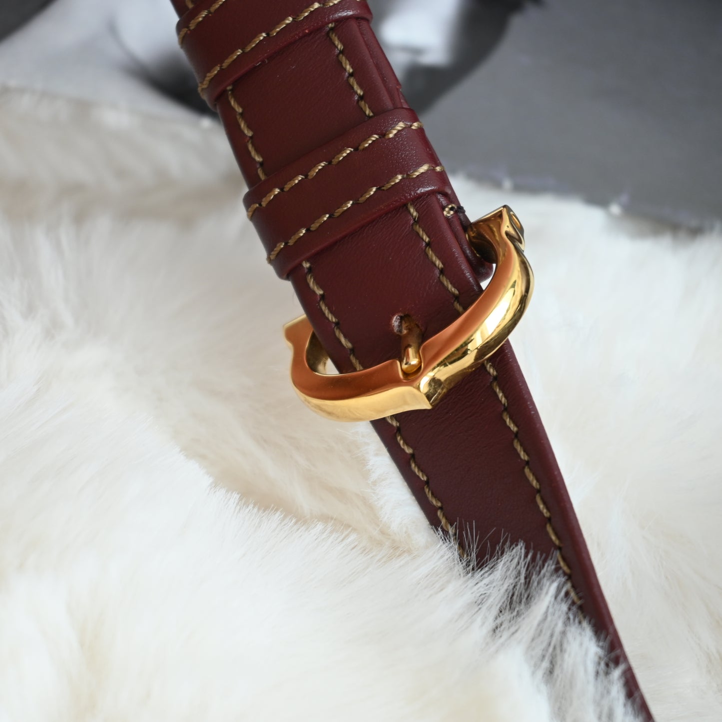 Cartier Must De Cartier Burgundy Envelope Bag