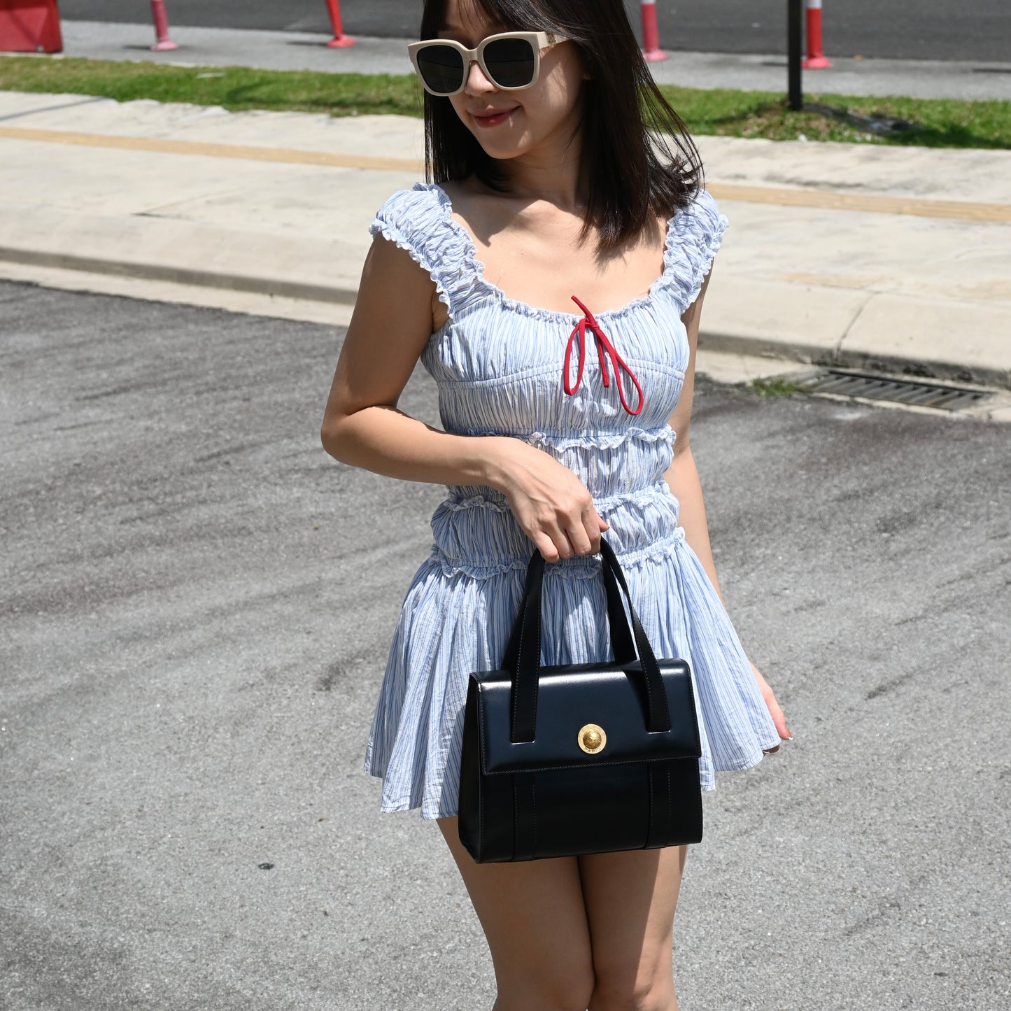 Celine Vintage Star Ball Calf Leather Handbag