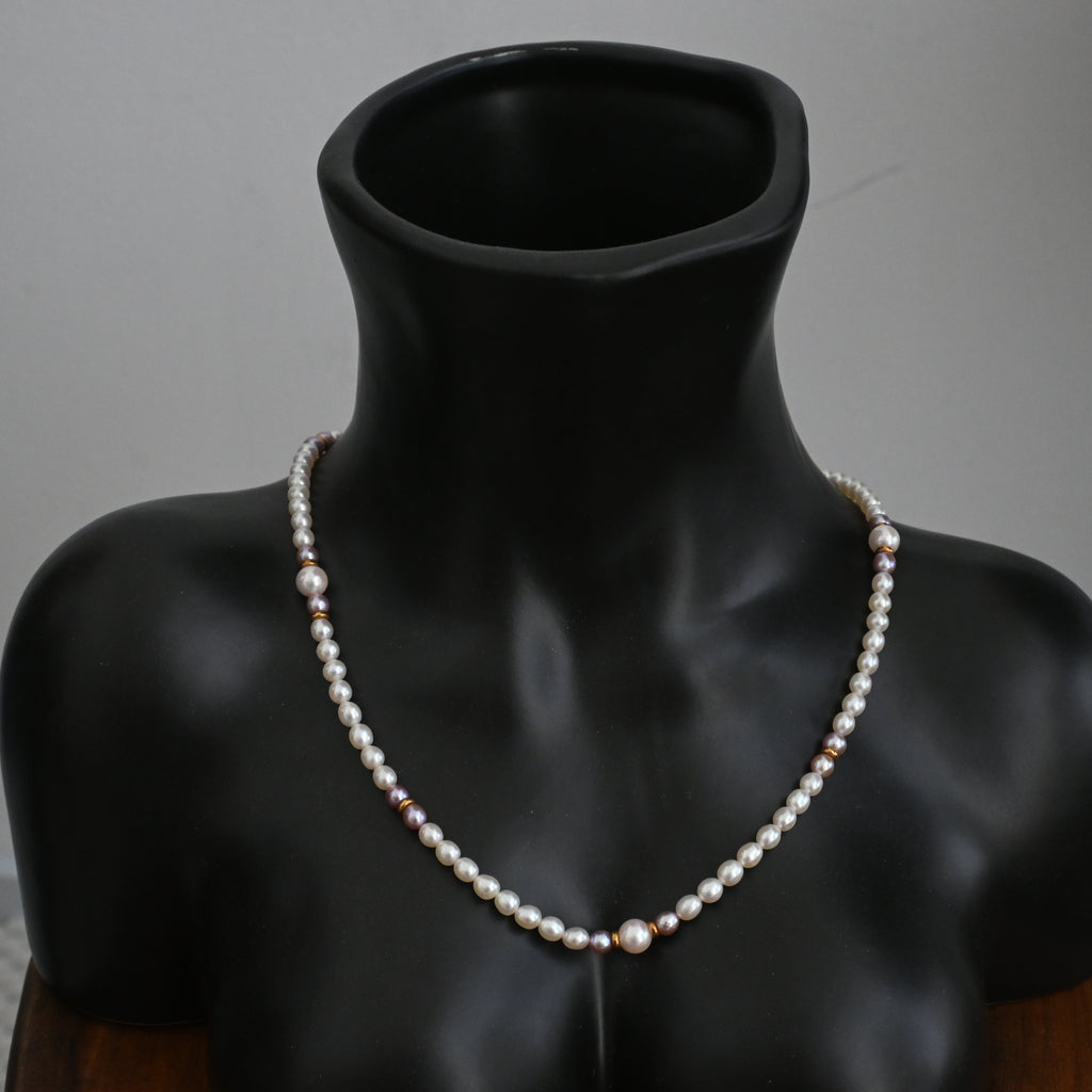Tasaki Akoya Pearl Chocker Necklace  18k YG