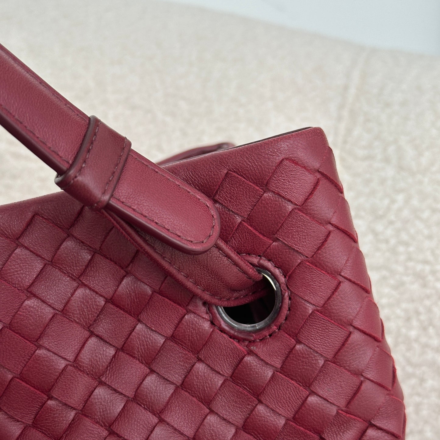 Bottega Veneta Intrecciato Garda Bag Burgundy