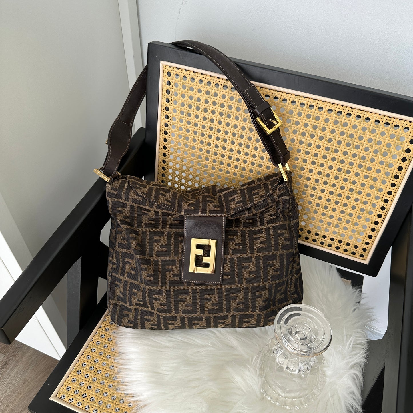 Fendi Zucca Mamma Baguette Bag